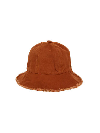 HEADSTER KIDS Raw edge cloche hat Dark Brown HEADSTER KIDS Raw edge cloche hat Dark Brown