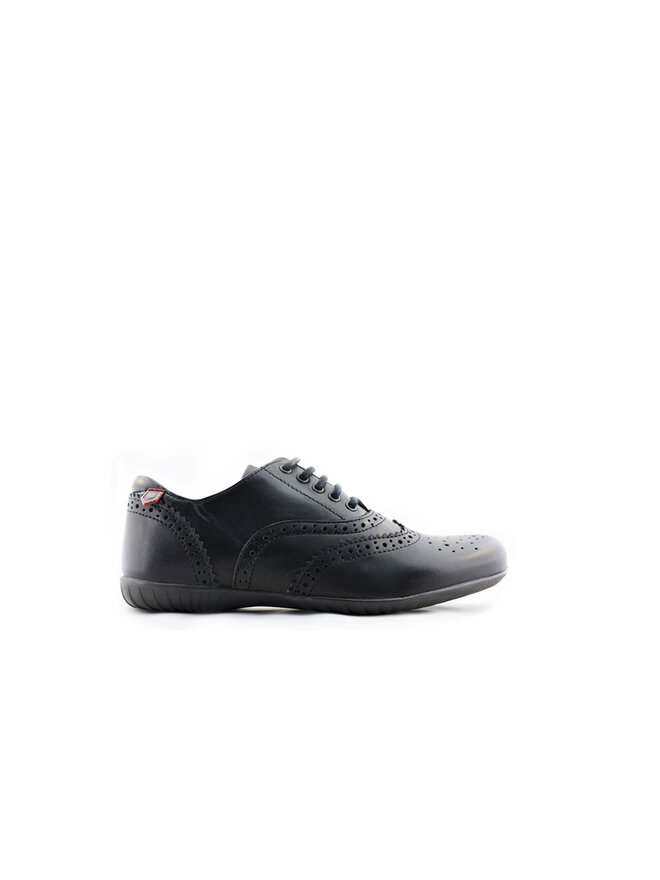 Chaussures D'école Enfant Bonino G02B-12 - Cuir Bleu Marine, Bout Renforcé, Pour Garçon/fille