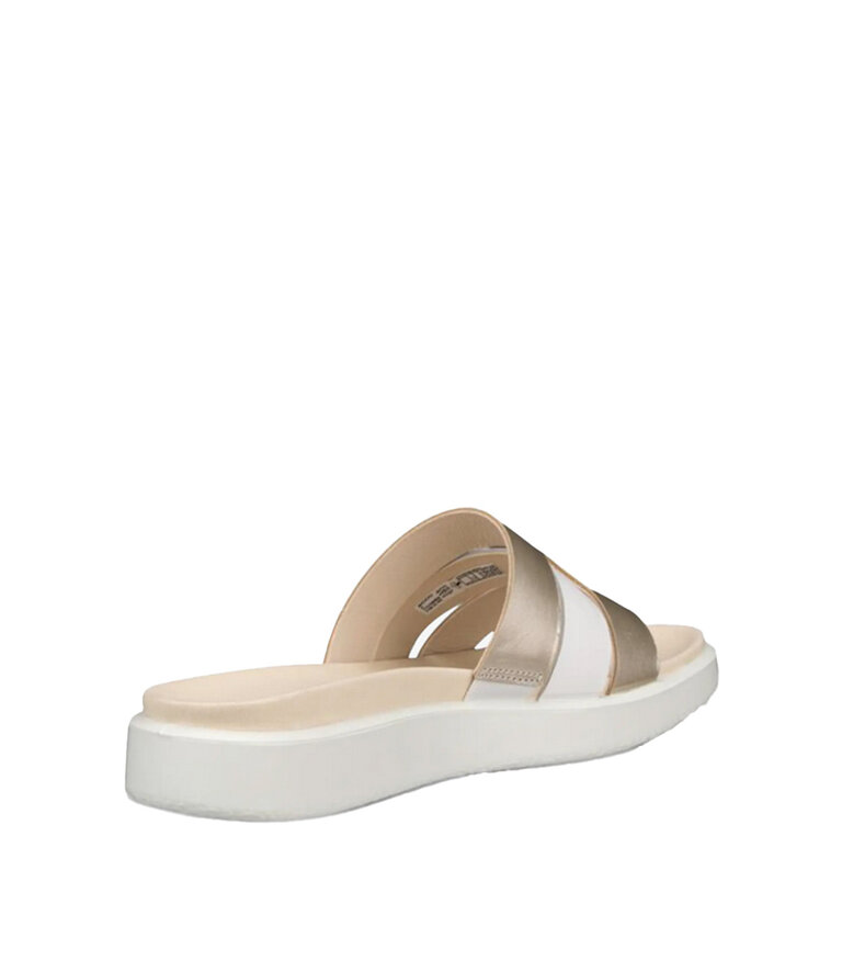 ECCO Flowt Oasis Slide Pure White /Gold