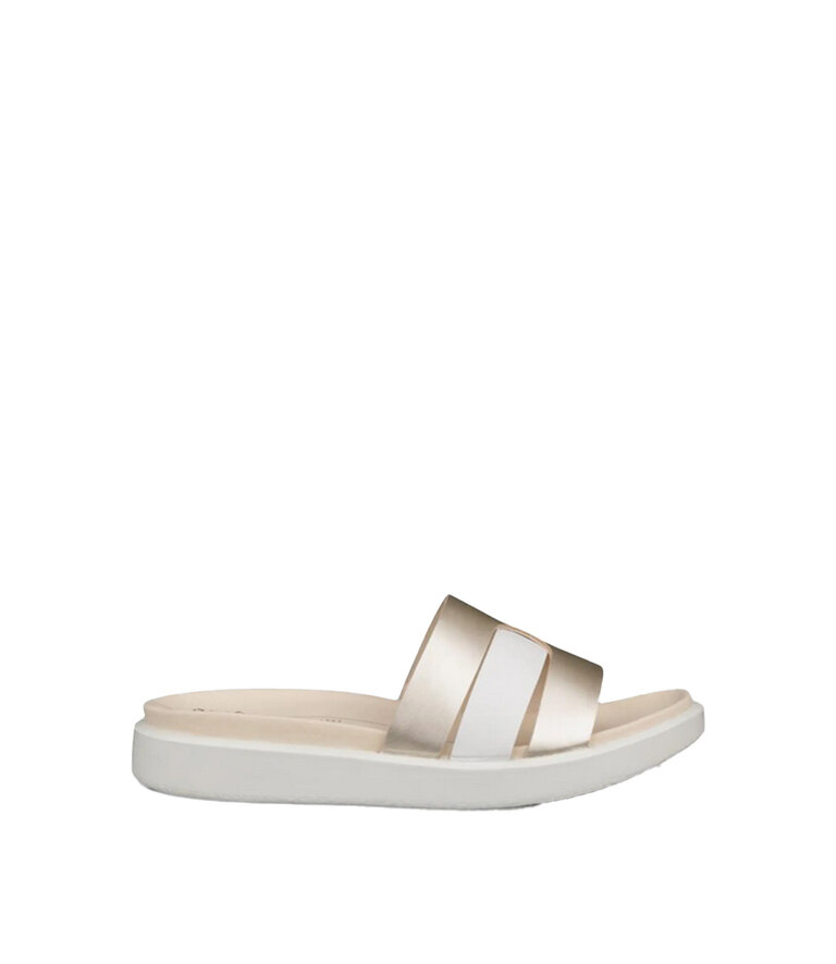 ECCO Flowt Oasis Slide Pure White /Gold