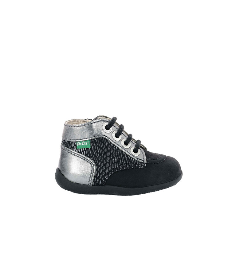 KICKERS BONZIP-2 BLACK / SILVER