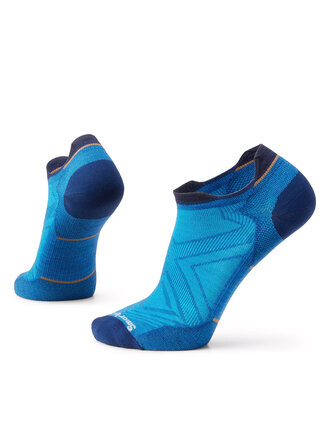 SMARTWOOL Run Zero Cushion Low Ankle Socks Laguna Blue