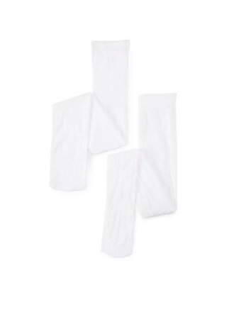 Girls tights 05030 Microfiber 2 pack White