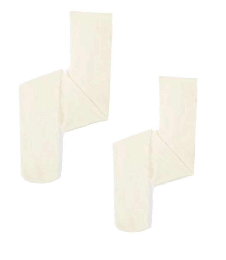 Collants pour filles  05030 Microfibre Paquet de 2 paires Ivoire
