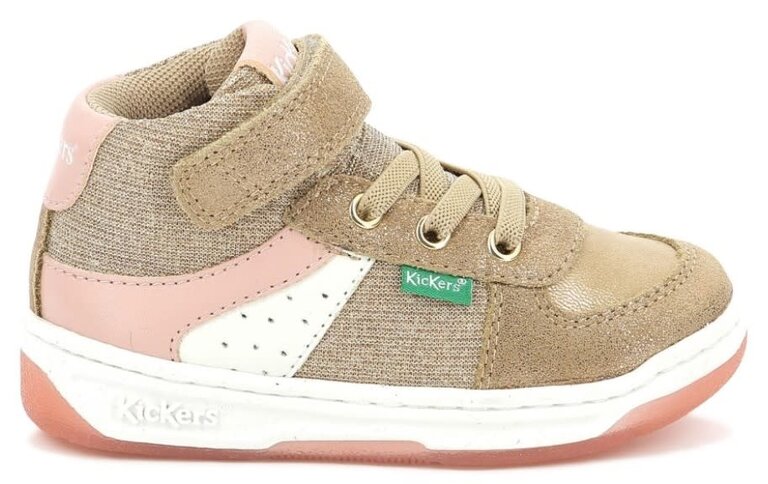 KICKERS KICKALIEN BEIGE ROSE GLITTER