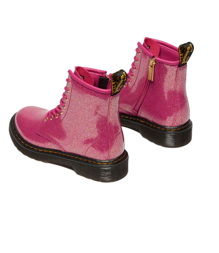 DR. MARTENS Kid's - 1460 Glitter Patent Fuchsia  / Silver / Gold