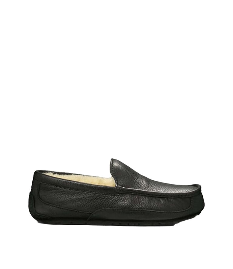 UGG Men's Ascot Leather Slipper Black