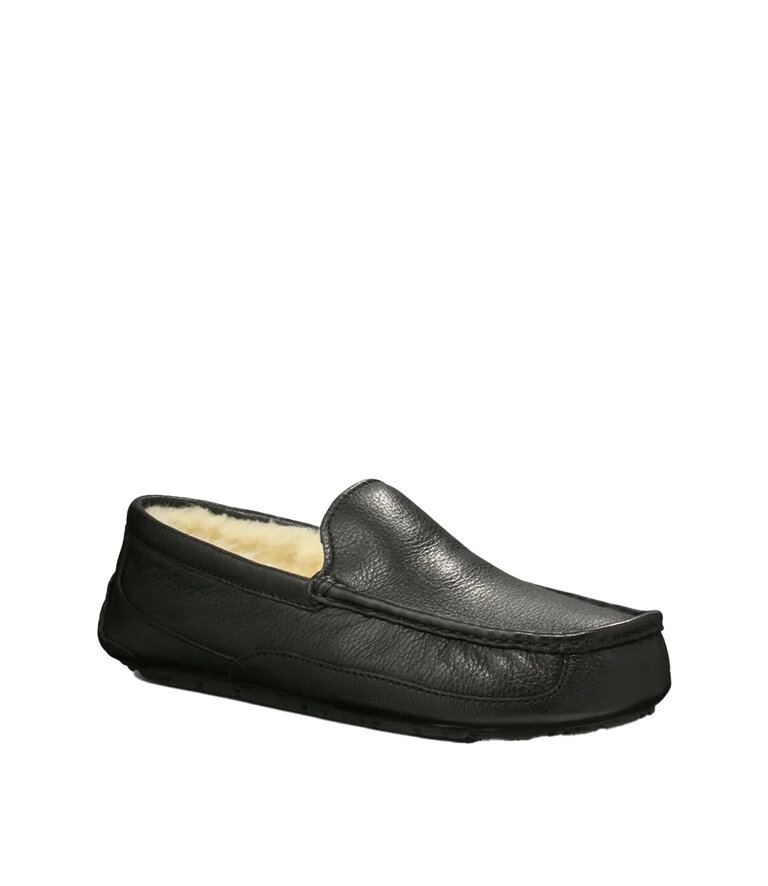 UGG Hommes Mule en cuir Ascot Noir