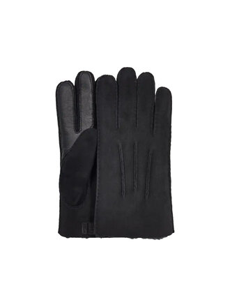 UGG Hommes – Gants en peau de mouton contrastée Noir