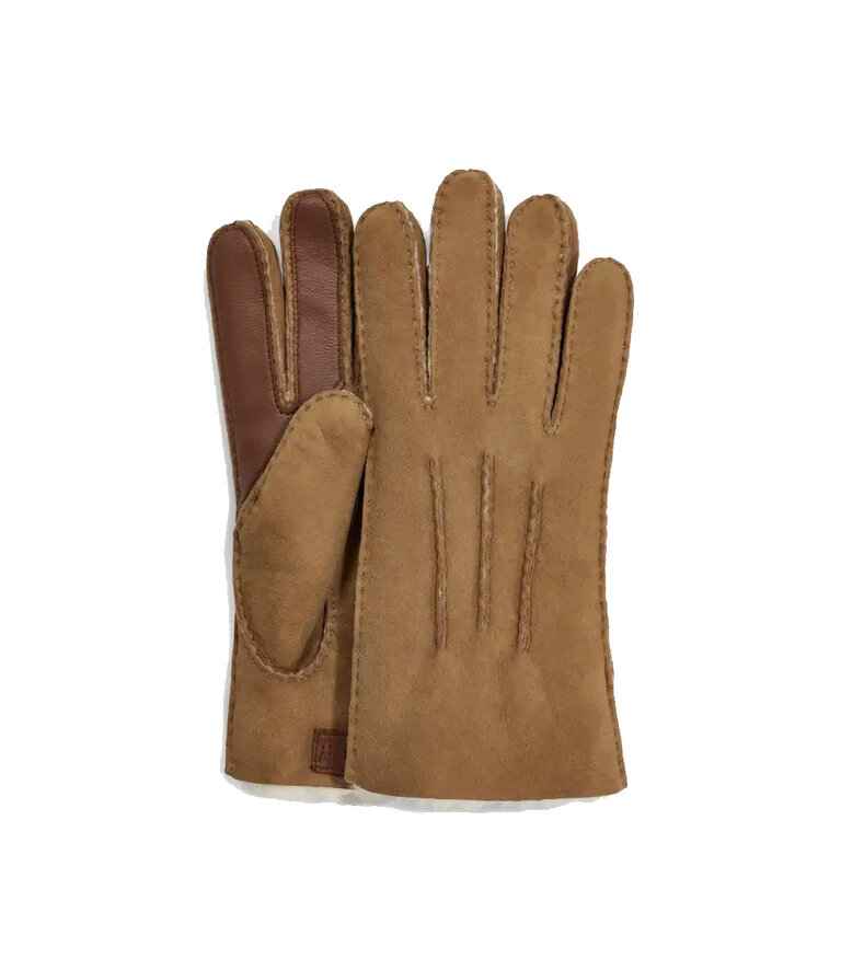 UGG  Men's Contrast Sheepskin Tech Glove Chestnut