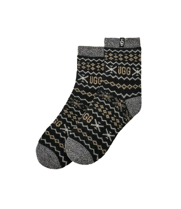 UGG Femmes- Chaussette 3/4 Cressida Cozy  Noir Multi uggisle