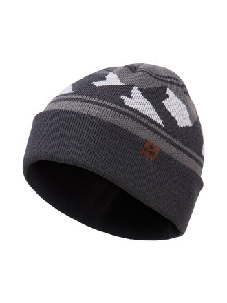 KOMBI Junior - Sunshine Jacquard Toque  Asphalt