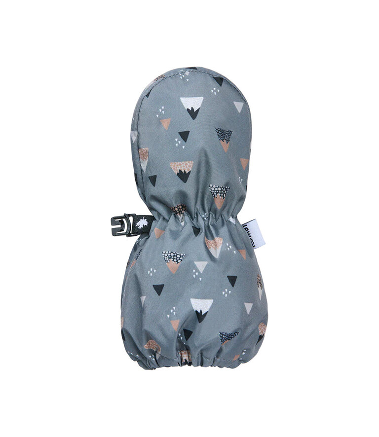 KOMBI Baby Bear Long Cuff Mittens - Infants Grey Baby Peaks