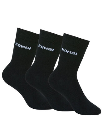 KOMBI Children - 3-Pack Merino Wool Socks Black