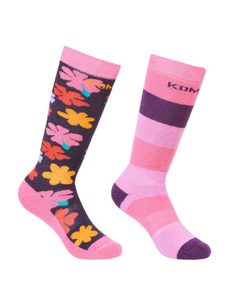 KOMBI Bas épais Rumble paquet de deux - Cosmic Floral KOMBI Bas épais Rumble paquet de deux - Cosmic Floral