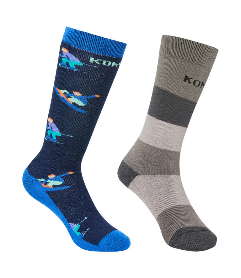 KOMBI Rumble Heavy Socks Twin Pack Blue Free Ski