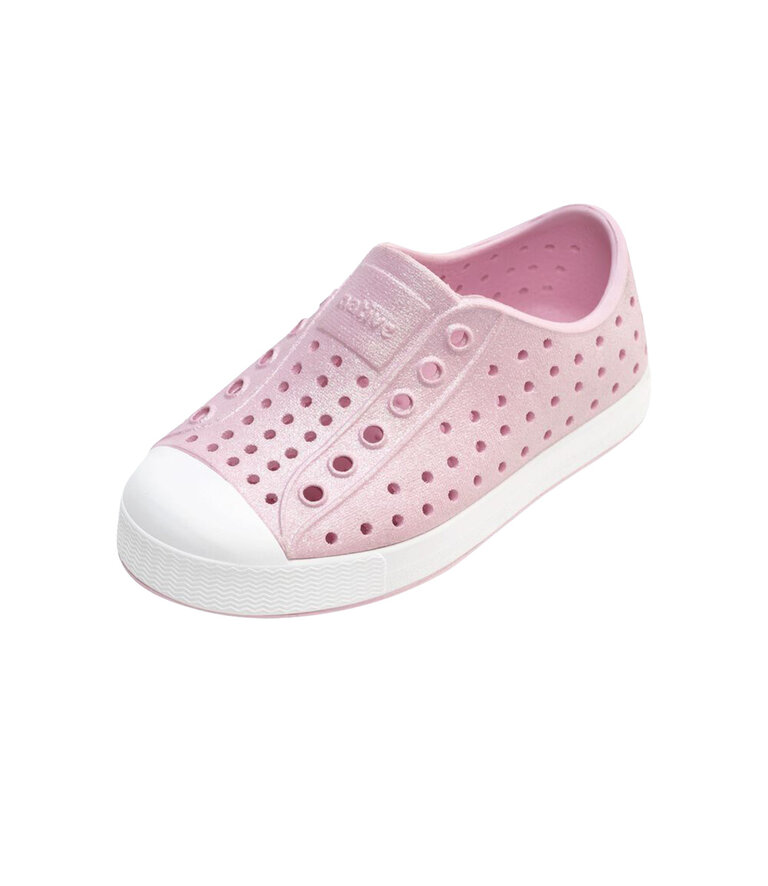 NATIVE Jefferson Bio-Bling  Barely Pink Bling/ Shell White