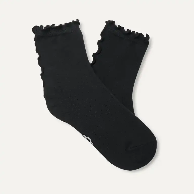 UGG Women's Karsyn Lettuce Edge Quarter II socks Black
