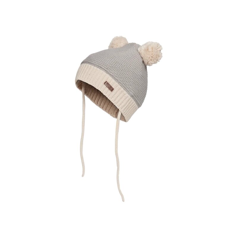 KOMBI Minnie Double Pom Pom Knit Toque - Infants Platinum