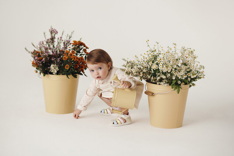 GEOX Infants- Sandal Macchia Ivory /Light yellow