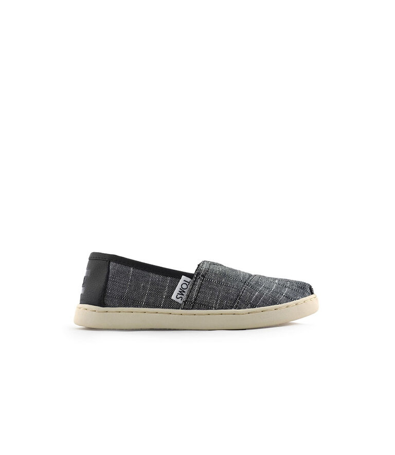 TOMS Youth Classic Black Texture Chambray