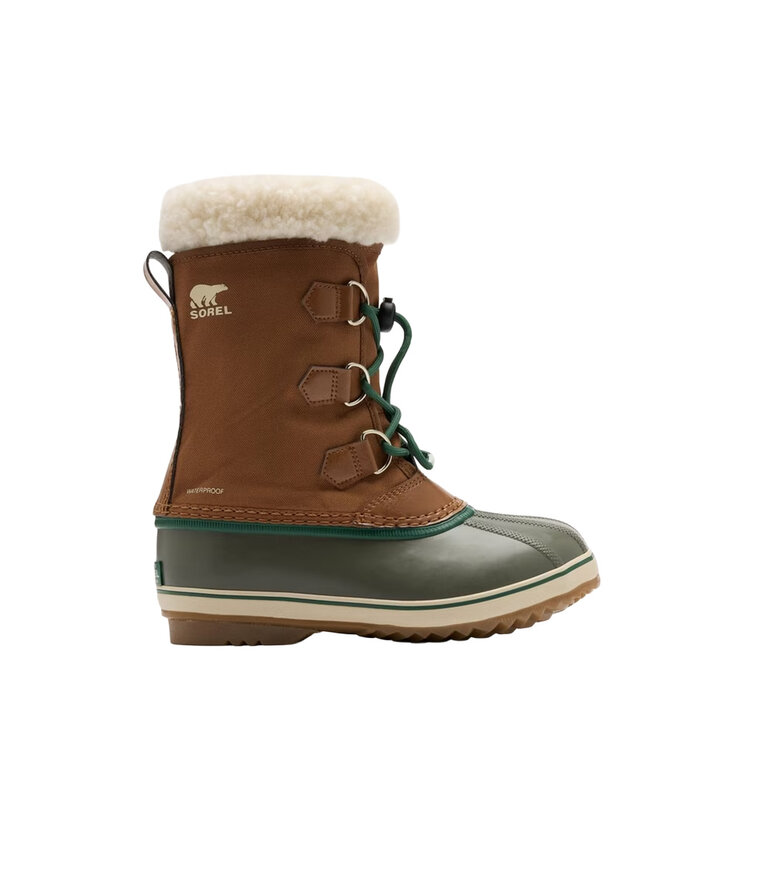 SOREL Kids Yoot PAC Nylon Winter Boot Velvet Tan/Stone Green