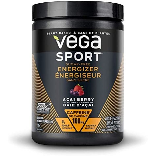 Vega, Sport, Pre Workout Energizer, Drink mix, Açaï Berry, 19oz