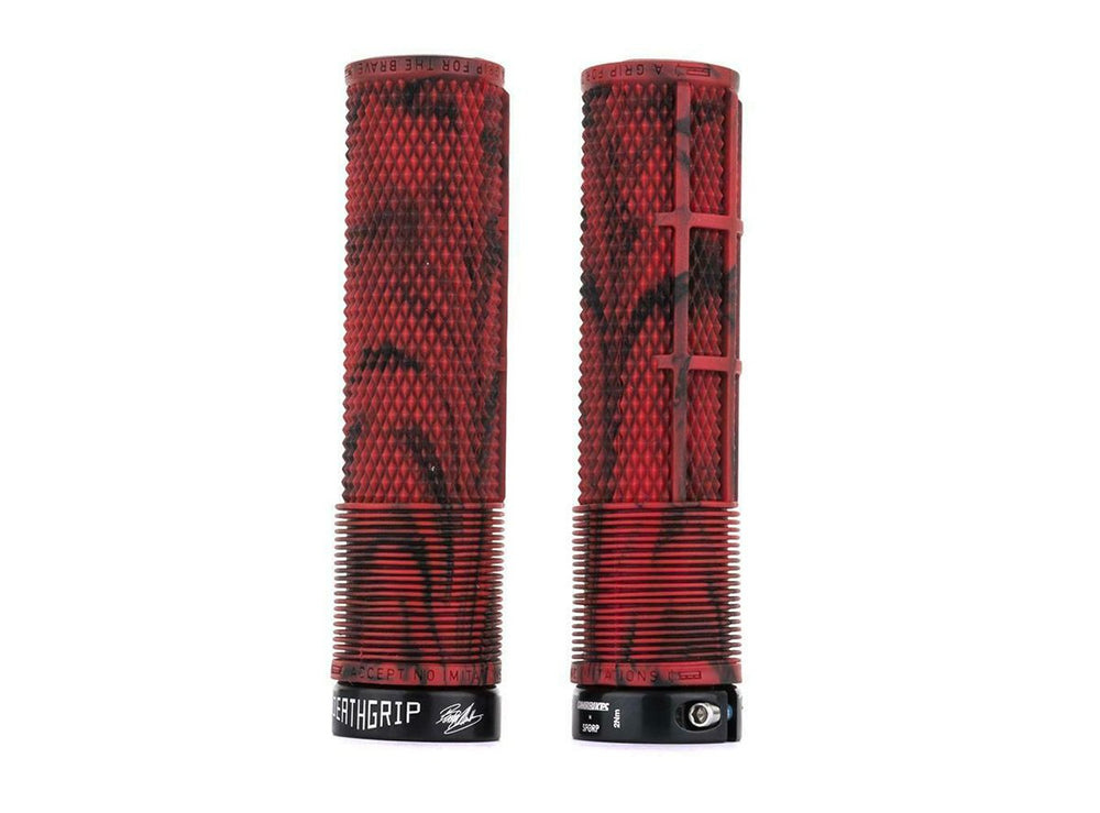 DeathGrip Flangeless Thin Marble Red Grips Davelo