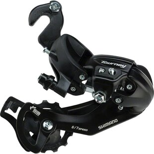 Shimano, Tourney RD-TY300, Rear Derailleur, Speed: 6/7, Cage: Long, Black, With BMX/Track style dropout adapter