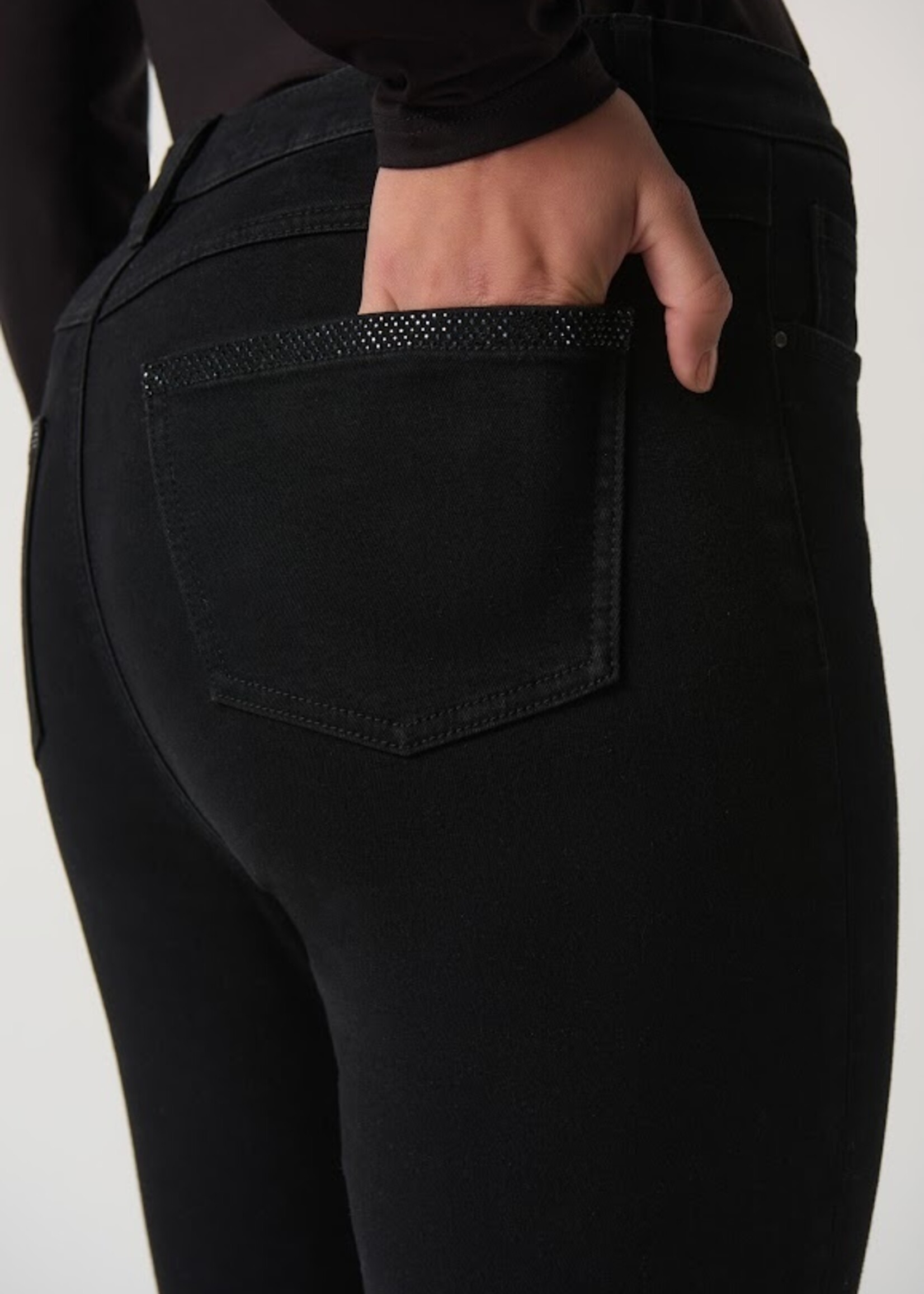 Joseph Ribkoff Embellished Black Jeans