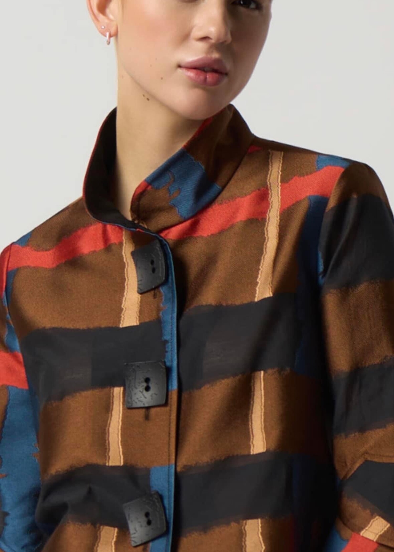 Joseph Ribkoff Multicolor Brown Jacket