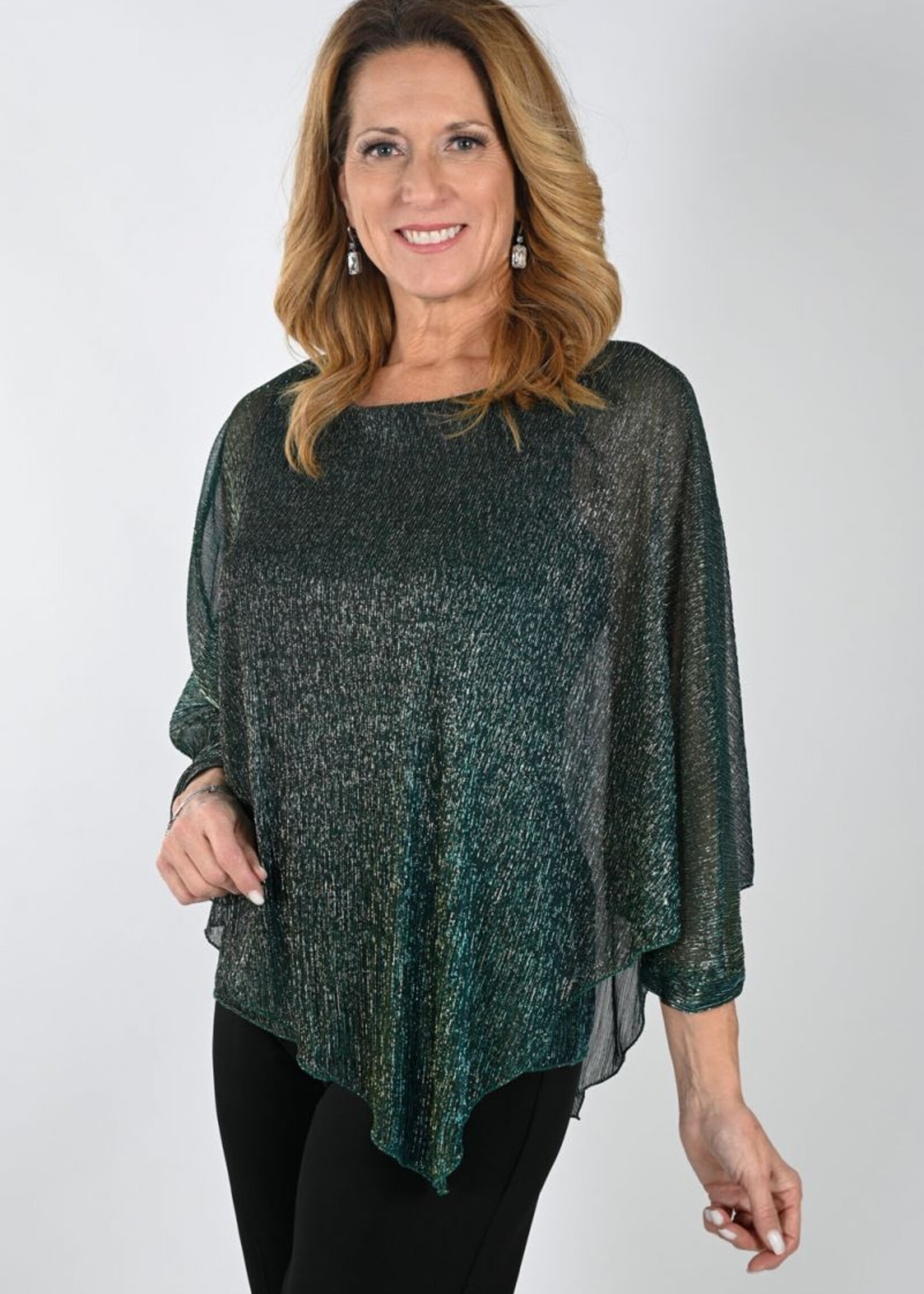 Frank Lyman Green Overlay Top