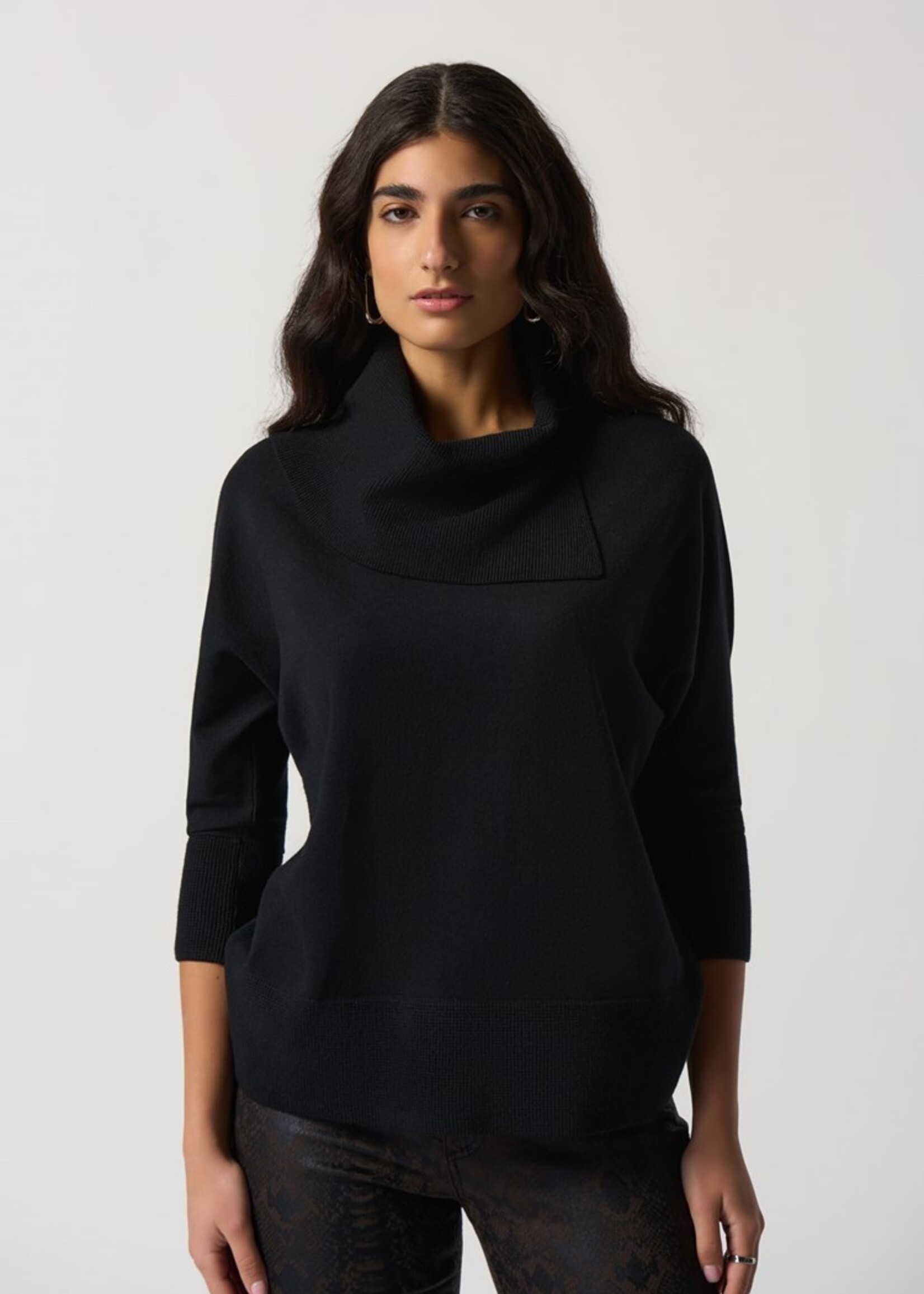 Joseph Ribkoff Asymmetrical Cowl Neck Sweater