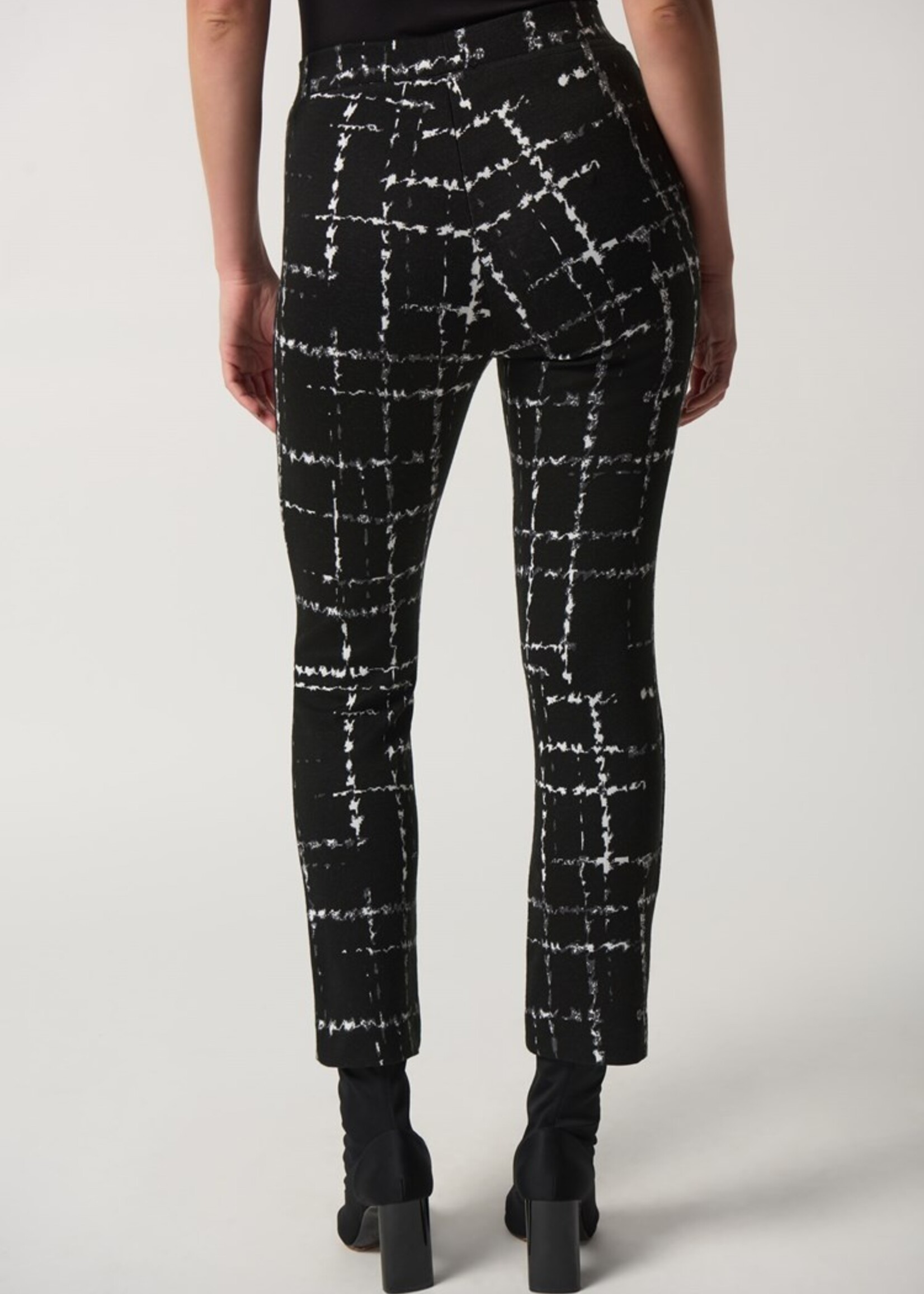 Joseph Ribkoff Plaid Slim-Fit Pants