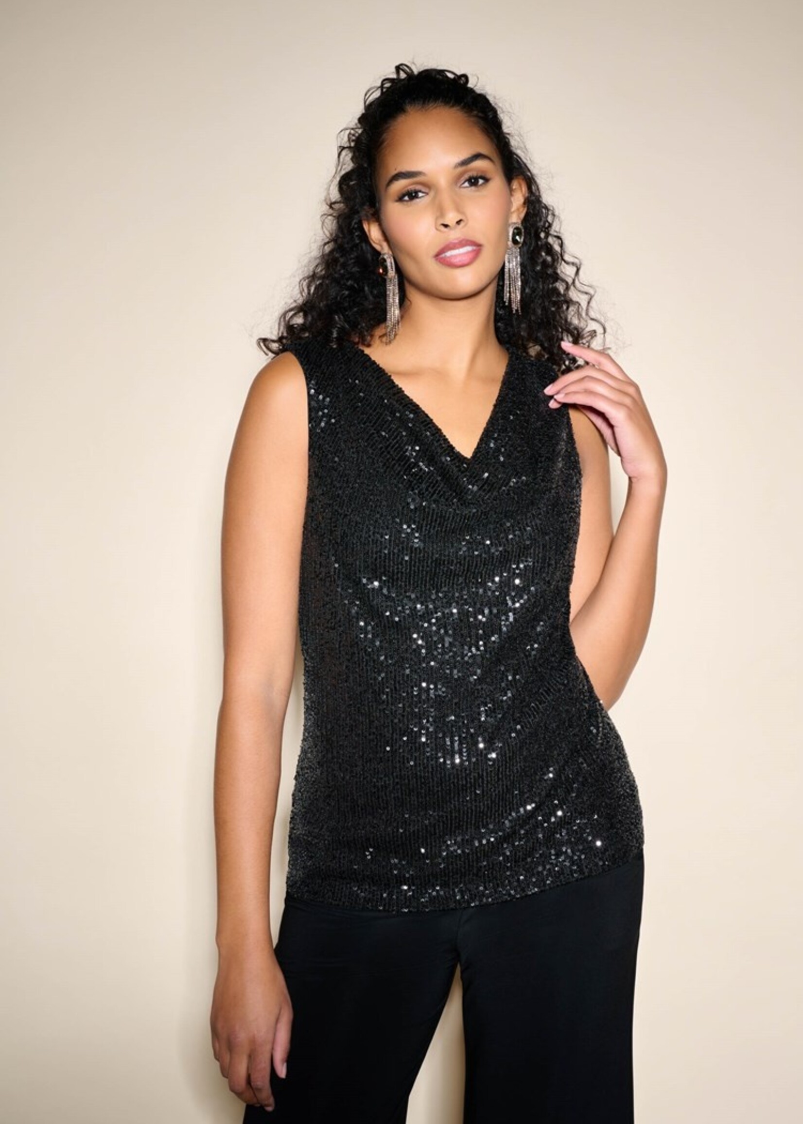 Joseph Ribkoff Sleeveless Sequin Top