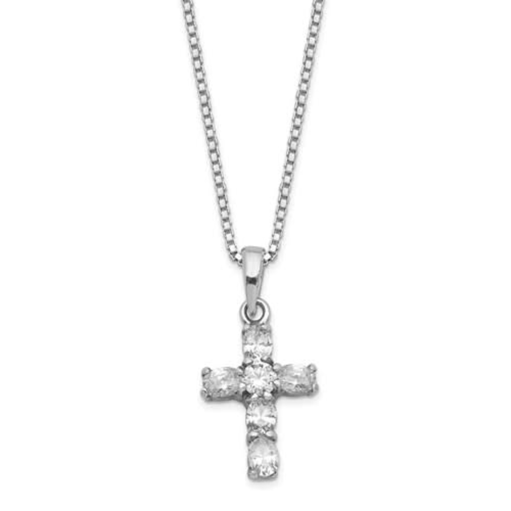 This Is Life Cross Necklace In Sterling Silver