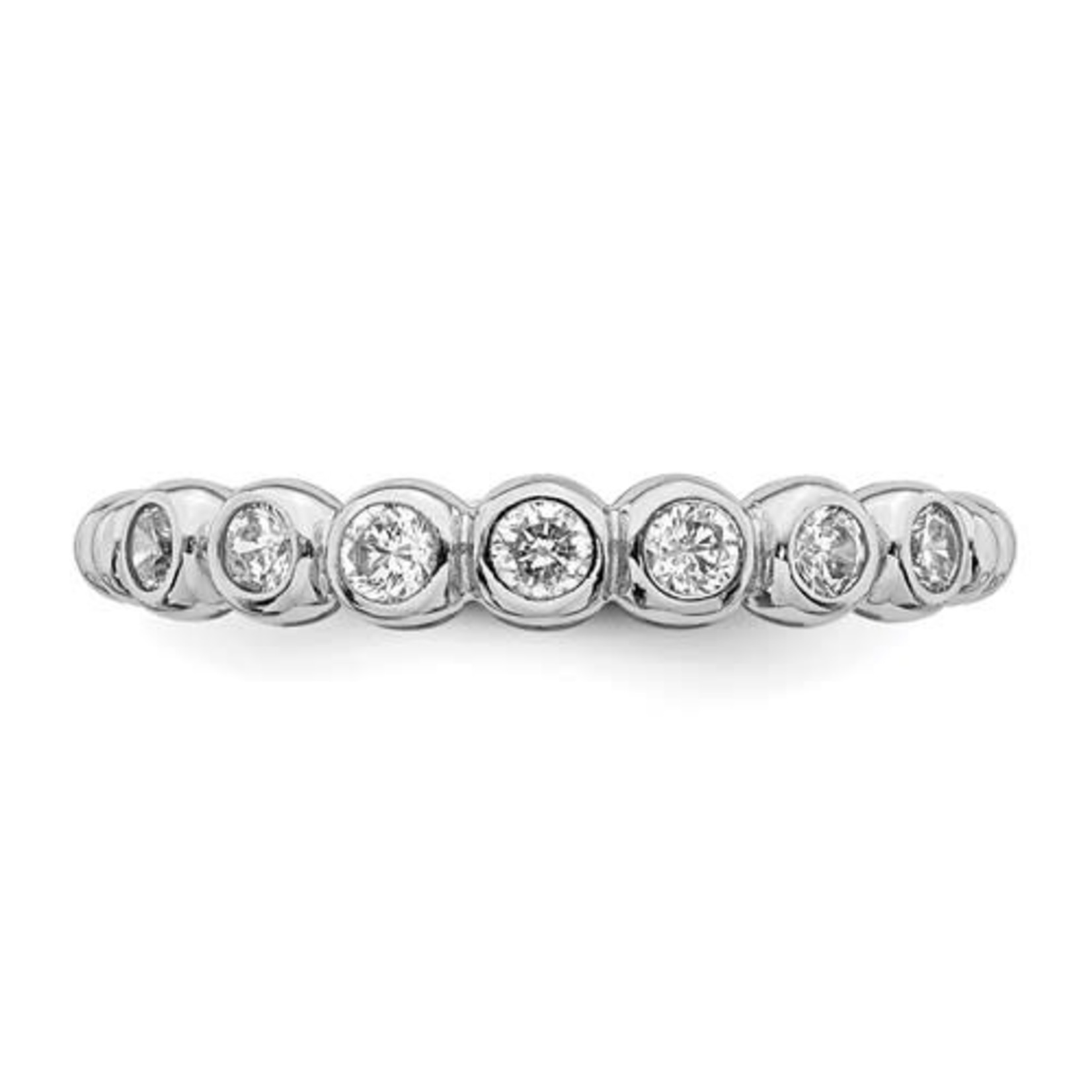 This Is Life The Eternity Cz Stackable Band - Sterling Silver