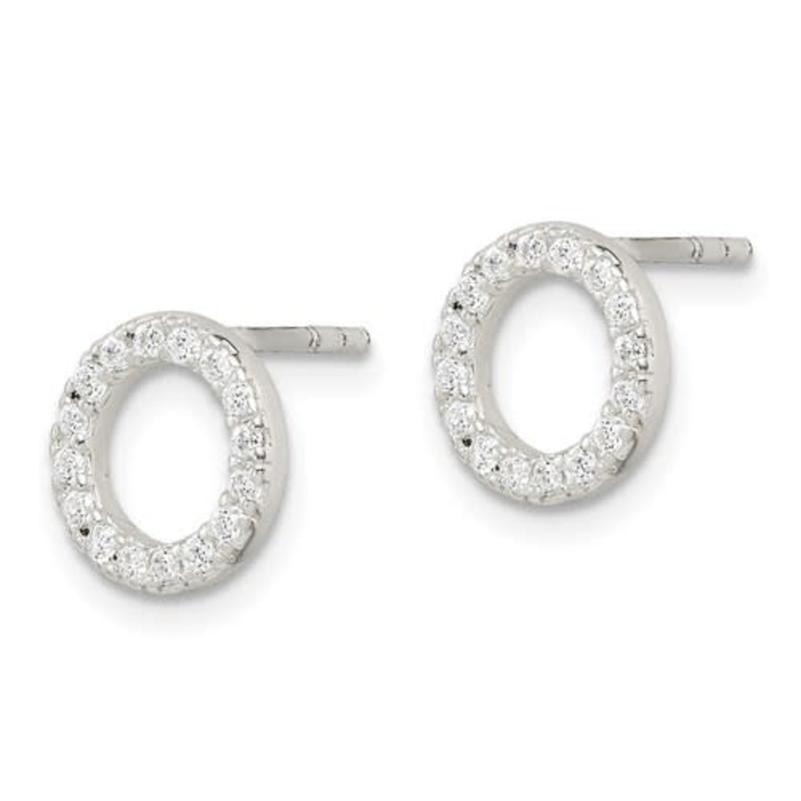 This Is Life Oh My Sterling Silver Cz Earrings