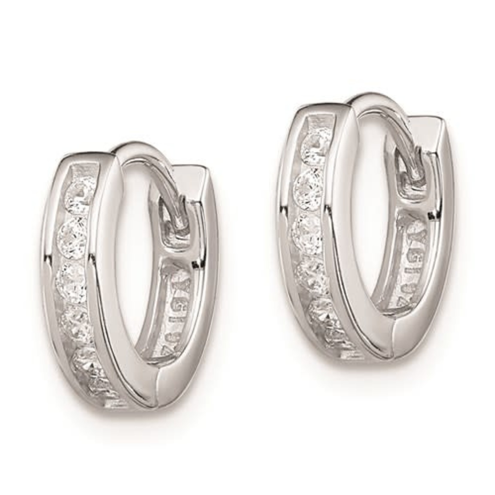 This Is Life CZ 12 mm Huggie Earrings