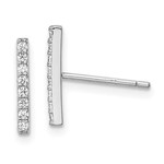 This Is Life CZ Bar Post Earrings - Sterling Sliver
