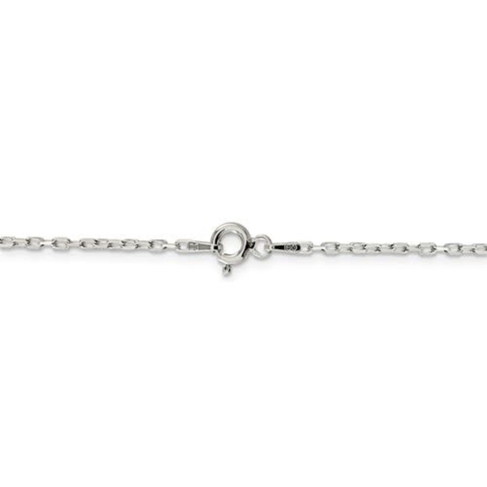 This Is Life Sterling Silver 1.65mm 8 Sided Diamond Cut Cable 16 Inch Chain