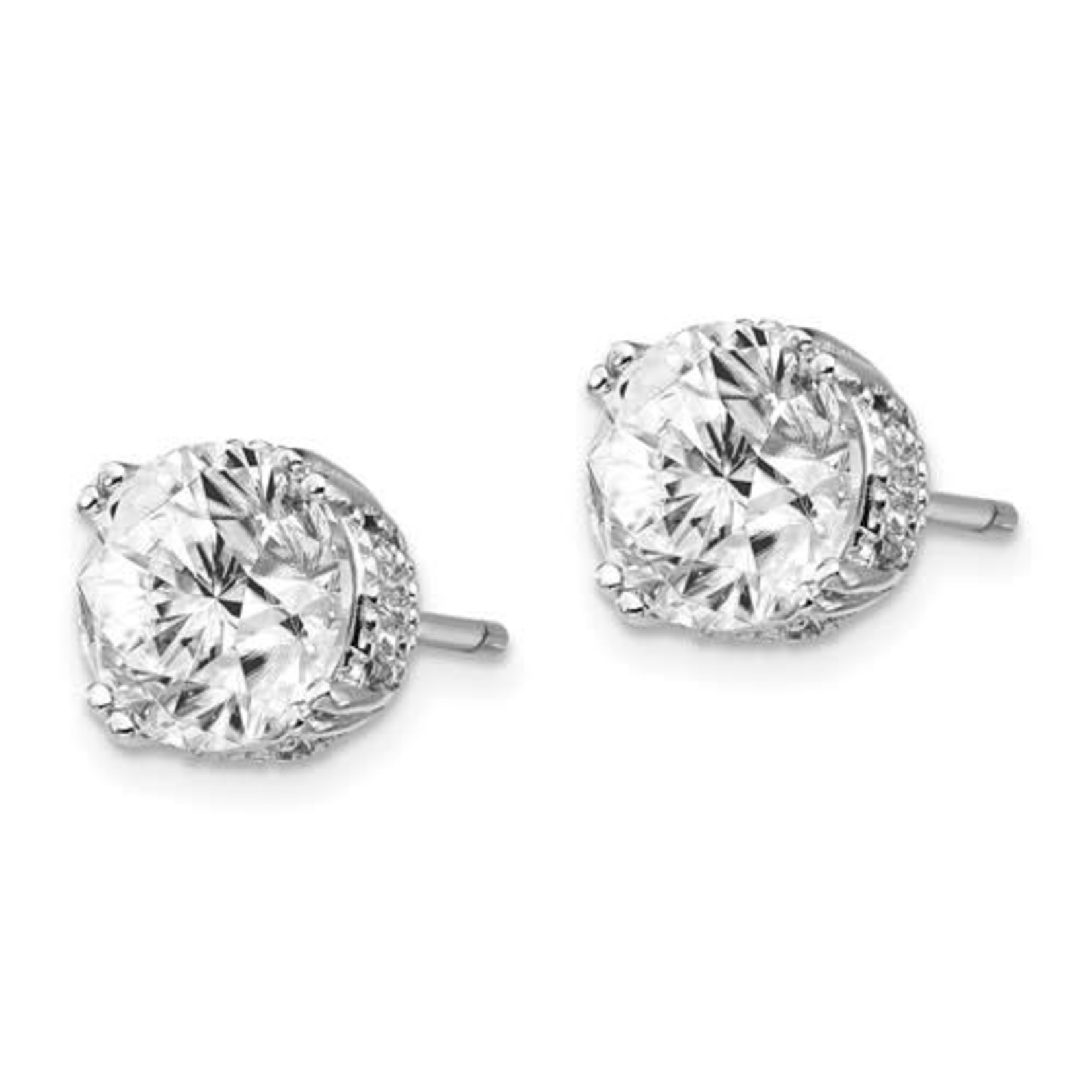 This Is Life Crown Jewels Sterling Silver Cz Earrings