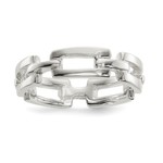 This Is Life Ruff & Tuff Link Ring - Sterling Silver