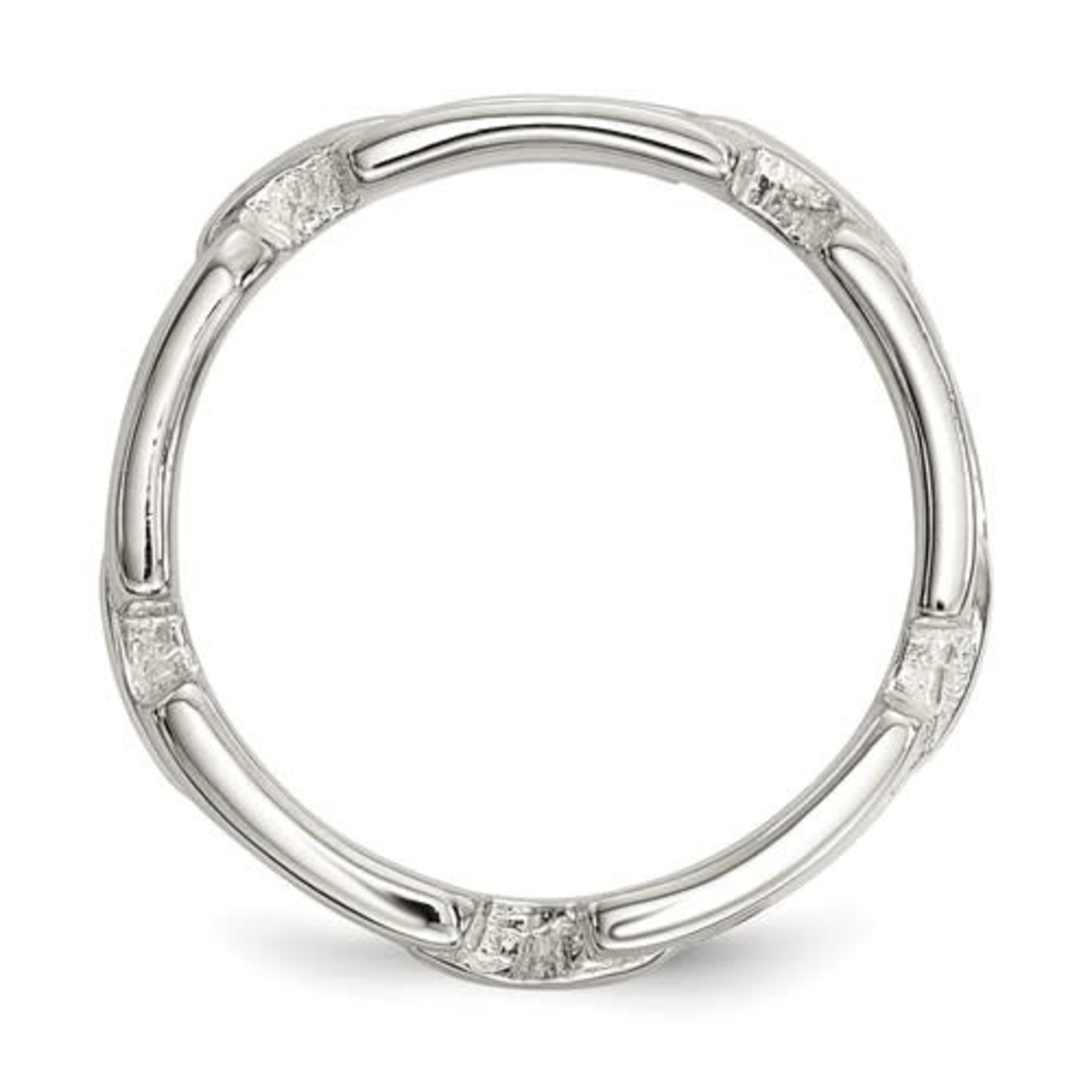 This Is Life Ruff & Tuff Link Ring - Sterling Silver