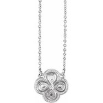 This Is Life Sterling Silver 18" Clover Necklace