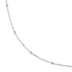 This Is Life Sterling Silver CZ 5 Station 17" Necklace