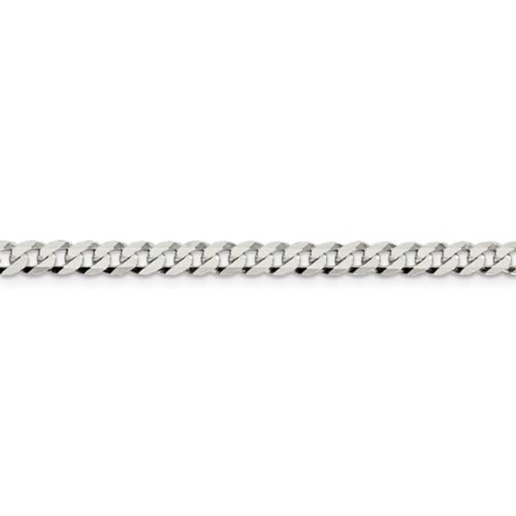 This Is Life Sterling Silver 4.5mm Close Link Flat Curb 22" Chain