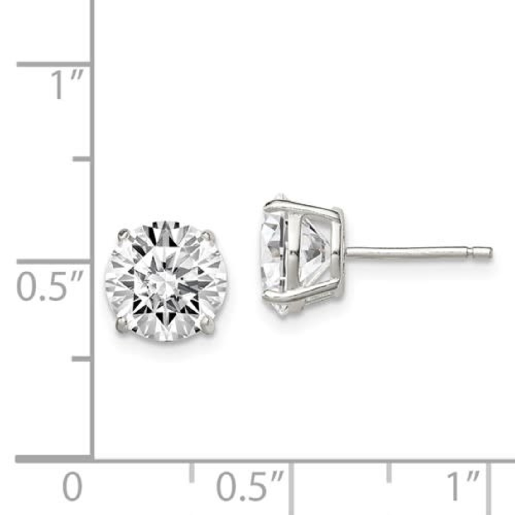 This Is Life Gorgeous 8mm Round Sterling Silver Stud Earrings