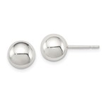This Is Life Classic 8mm Ball Sterling Silver Earrings
