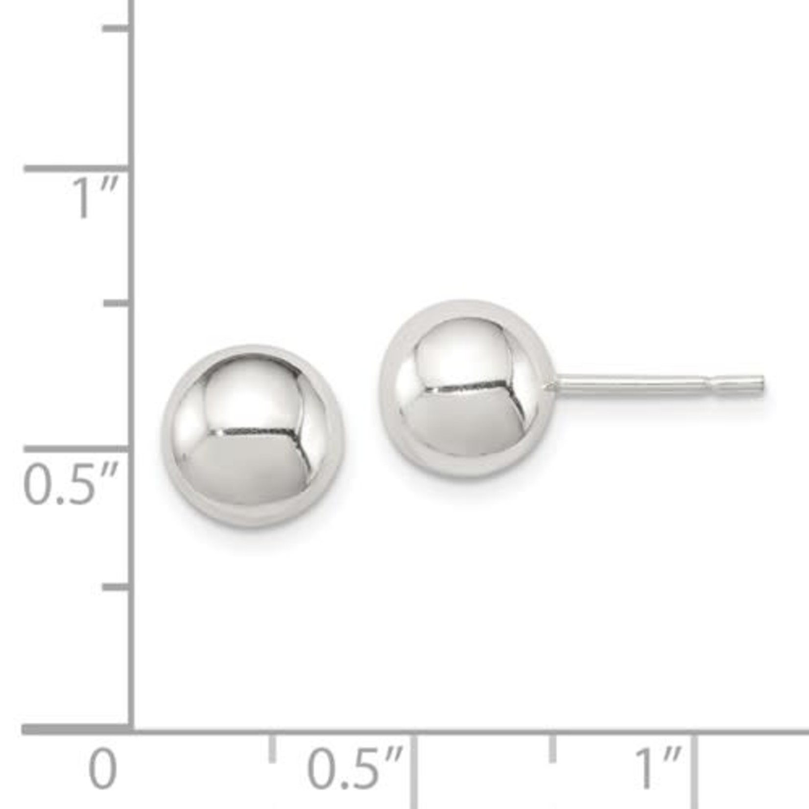 This Is Life Classic 8mm Ball Sterling Silver Earrings